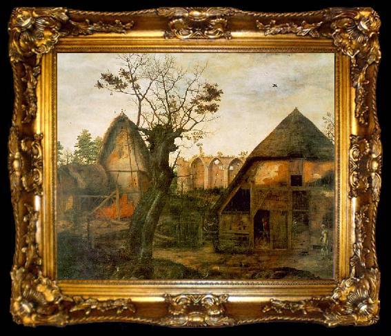 framed  Cornelis van Dalem Landscape, ta009-2